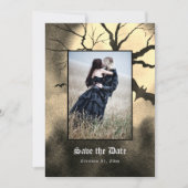 Gothic Spooky Photo Save the Date (Voorkant)