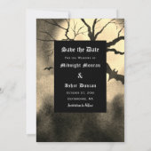 Gothic Spooky Photo Save the Date (Achterkant)
