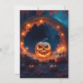 Gothic spooky pompoen halloween kaart (Voorkant)