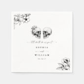Gothic Spooky Skull Til Death Do Us Part Wedding Servet (Voorkant)