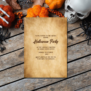 Gothic  Spooky Skulls en rozen Halloween Kaart