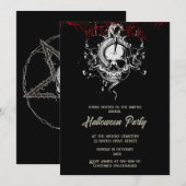 Gothic  Spooky Skulls Halloween Kaart (Voorkant / Achterkant)