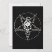 Gothic  Spooky Skulls Halloween Kaart (Achterkant)