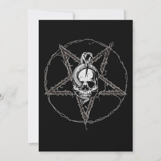 Gothic  Spooky Skulls Halloween Kaart (Achterkant)