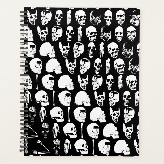 Gothic Spooky Skulls Spiral Planner (Voorkant)