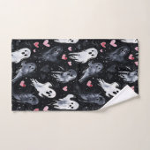 Gothic Spooky Valentijn Geesten met harten Bad Handdoek (Handdoek)