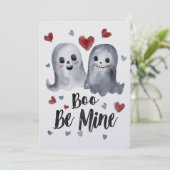 Gothic Spooky Valentijn Geesten met harten Feestdagenkaart (Staand voorkant)