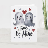 Gothic Spooky Valentijn Geesten met harten Kaart (Voorkant)