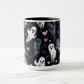 Gothic Spooky Valentijn Geesten met harten Mok (Midden)