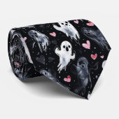 Gothic Spooky Valentijn Geesten met harten Stropdas (Opgerold)