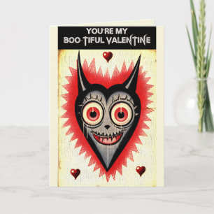 Gothic Spooky Valentijn Vampier Hart Kaart