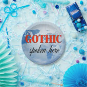 Gothic sprak hier troebele aarde papieren bordje (Feest)