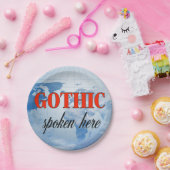 Gothic sprak hier troebele aarde papieren bordje (Feest)
