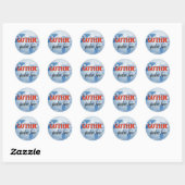 Gothic sprak hier troebele aarde ronde sticker (Vel)