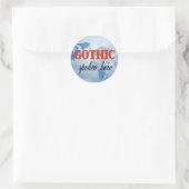 Gothic sprak hier troebele aarde ronde sticker (Tas)