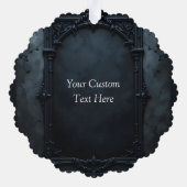 Gothic Square Frame Custom Ornament Kaart (Achterkant)