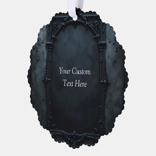 Gothic Square Frame Custom Ornament Kaart (Links)