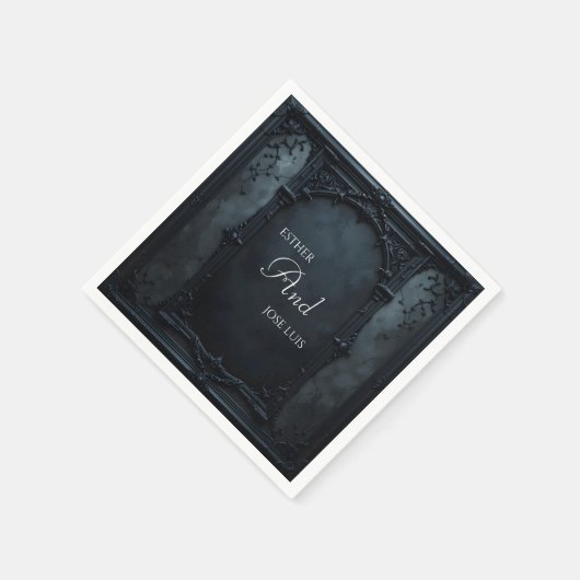Gothic Square Frame  Wedding Servet (Hoek)
