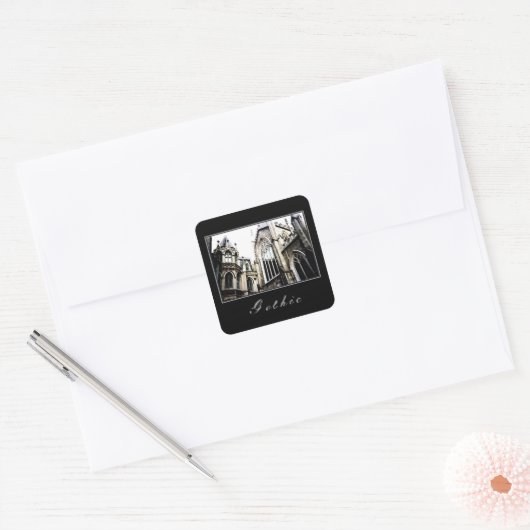 "Gothic" Square Stickers (Envelop)