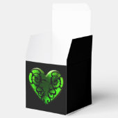 Gothic St. Patrick's Day Green Heart Box Bedankdoosjes (Geopend)