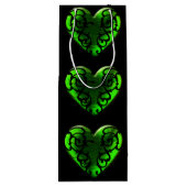 Gothic St. Patrick's Day Green Heart Box Wijn Cadeautas (Achterkant)