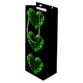 Gothic St. Patrick's Day Green Heart Box Wijn Cadeautas (Voorkant Gekanteld)