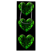 Gothic St. Patrick's Day Green Heart Box Wijn Cadeautas (Voorkant)