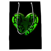 Gothic St. Patrick's Day Green Heart Gift Bag Medium Cadeauzakje (Voorkant)