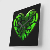 Gothic St. Patrick's Day Green Heart Klock Vierkante Klok (Hoek)