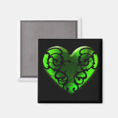 Gothic St. Patrick's Day Green Heart Magnet (Voorkant / Achterkant)
