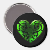 Gothic St. Patrick's Day Green Heart Magnet (Voorkant / Achterkant)