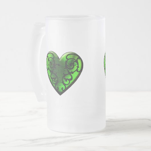 Gothic St. Patrick's Day Green Heart Mok (Voorkant links)