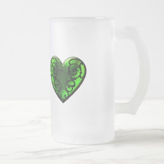 Gothic St. Patrick's Day Green Heart Mok (Rechts)
