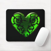 Gothic St. Patrick's Day Green Heart Muismat (Met muis)