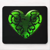 Gothic St. Patrick's Day Green Heart Muismat (Voorkant)