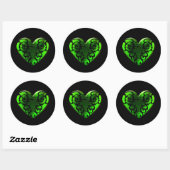 Gothic St. Patrick's Day Green Heart Ronde Sticker (Vel)