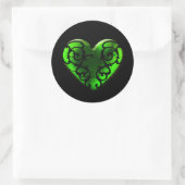 Gothic St. Patrick's Day Green Heart Ronde Sticker (Tas)
