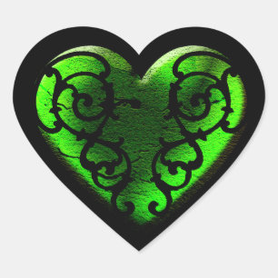 Gothic St. Patrick's Day Groene Hart Sticker