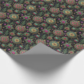 Gothic Stained Glass Christmas Ornament Wrapping  Cadeaupapier (Hoek)