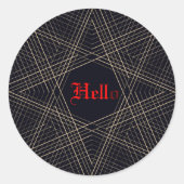 Gothic Star Shape Dark Cool Black Halloween Ronde Sticker (Voorkant)