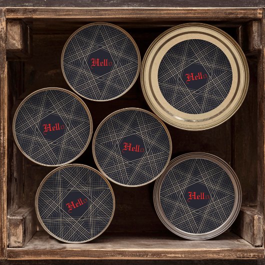 Gothic Star Shape Dark Cool Black Halloween Ronde Sticker