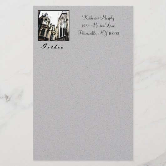 "Gothic" Stationery Briefpapier (Voorkant)
