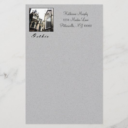 "Gothic" Stationery Briefpapier (Voorkant)