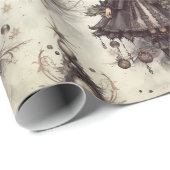 Gothic Steam Punk alternatief kerst fee Cadeaupapier (Rol Hoek)