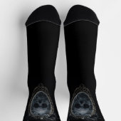 Gothic Steam Roke Skull in Mirror op Black Sokken (Top)