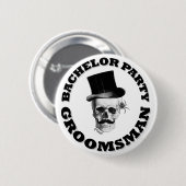 Gothic steampunk bachelor party ronde button 5,7 cm (Voorkant /achterkant)