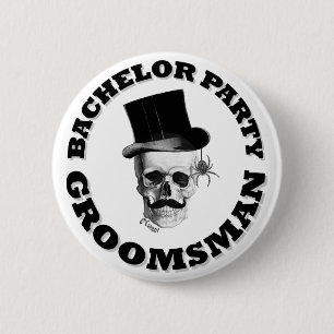 Gothic steampunk bachelor party ronde button 5,7 cm