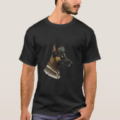 Gothic Steampunk Belgian Malinois T-shirt (Voorkant)