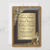 Gothic - Steampunk bruiloft op goud Kaart (Voorkant)