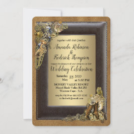 Gothic - Steampunk bruiloft op goud Kaart